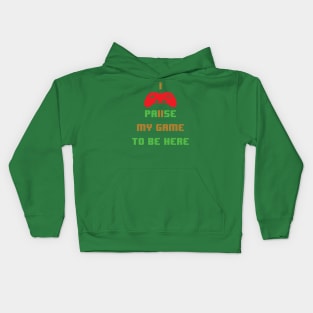 I paused my game to be here-video game Kids Hoodie